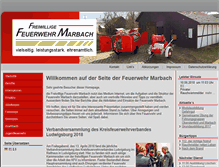 Tablet Screenshot of feuerwehr-marbach.de